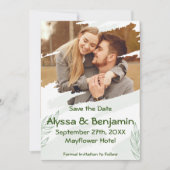 Save The Date Photo Green Torn (Devant)