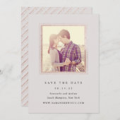Save The Date Photo Gris classique et cadre Or Enregistrer la da (Devant / Derrière)