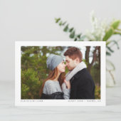 Save The Date Photo horizontale simple et élégante Enregistrer l (Debout devant)