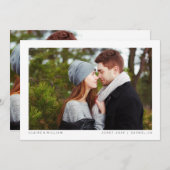 Save The Date Photo horizontale simple et élégante Enregistrer l (Devant / Derrière)