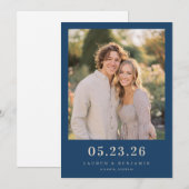 Save The Date Photo joyeuse de la Marine (Devant / Derrière)