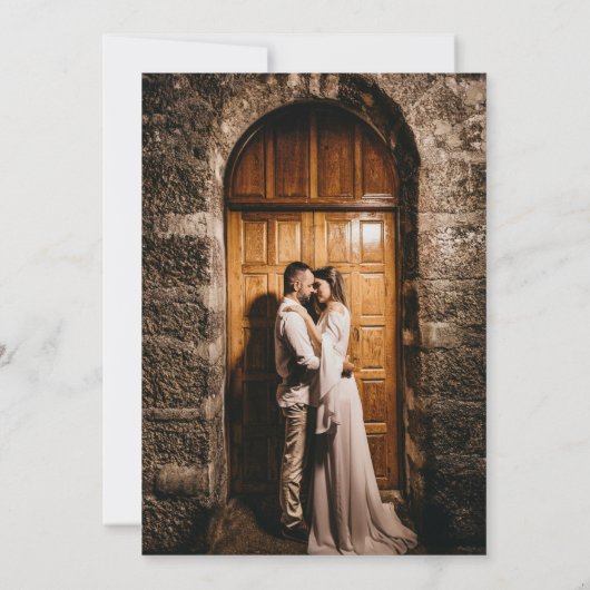 Save The Date Photo Magenta Calla Lily Mariage d'aquarelle (Dos)