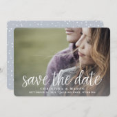 Save The Date Photo manuscrite de script Enregistrer la date (Devant / Derrière)