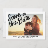 Save The Date Photo manuscrite Enregistrer le cadre de date (Devant)