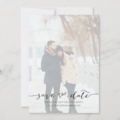 Save The Date Photo manuscrite moderne Enregistrer la date Sage  (Dos)