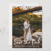Save The Date Photo manuscrite Script Couple (Devant)