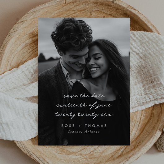 Save The Date Photo manuscrite Script Enregistrer la date