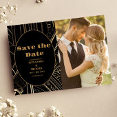 Save The Date Photo Mariage Art déco géométrique