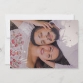 Save The Date Photo Mariage Bleu Marine (Dos)