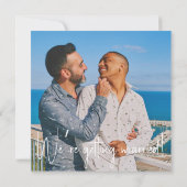 Save The Date Photo Mariage de l'aquarelle Seaglass or Accent (Dos)