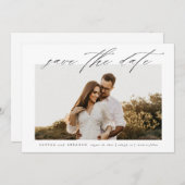Save The Date Photo Mariage de script simple (Devant / Derrière)