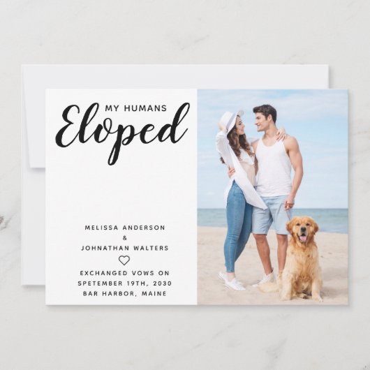 Save The Date Photo Mariage Elopement personnalisées (Devant)