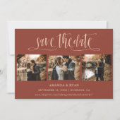 Save The Date Photo Mariage En Terracotta Moderne Enregistrer La (Devant)