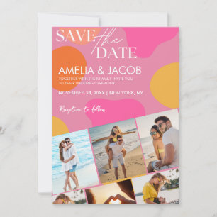 Save The Date Photo Mariage moderne coloré et amusant