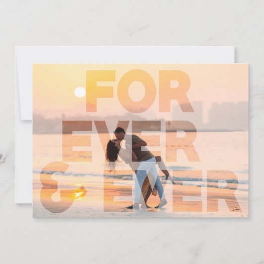 Save The Date Photo Mariage Moderne FOREVER Enregistrer La Date (Devant)