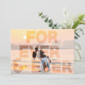 Save The Date Photo Mariage Moderne FOREVER Enregistrer La Date (Debout devant)