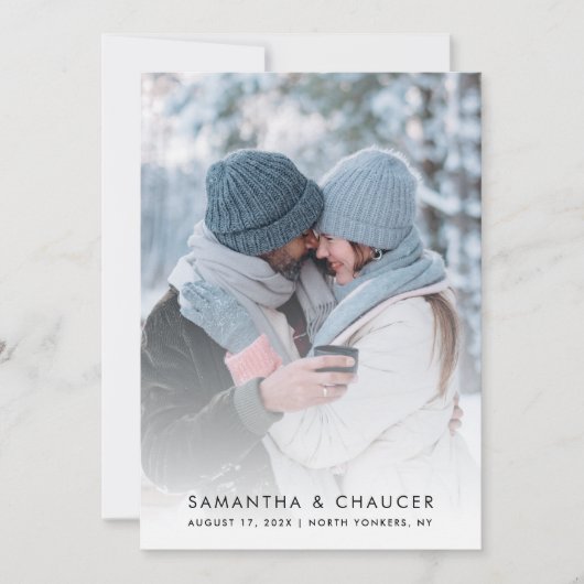 Save The Date Photo Mariage moderne simple (Devant)