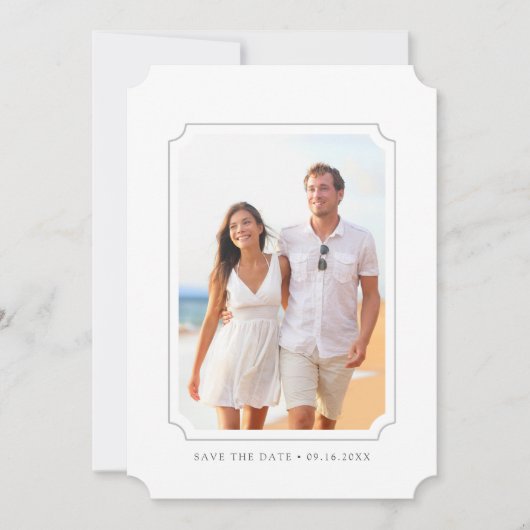 Save The Date Photo Mariage Moderne Simple Enregistrer La Date (Devant)