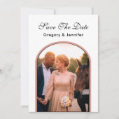 Save The Date Photo Mariage moderne tout simplement élégante (Devant)