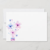 Save The Date Photo Mariage Pastel Floral (Dos)
