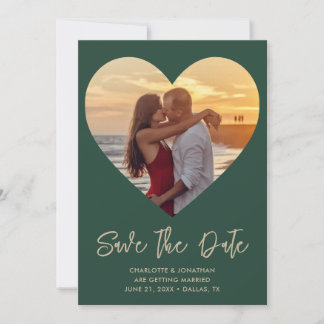 Save The Date Photo Mariage personnalisée de découpe cardiaque