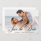 Save The Date PHOTO Mariage Photo Simply Elegant (Devant / Derrière)