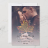 Save The Date Photo Mariage simple à feutre de chute minimale (Devant)
