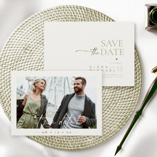 Save The Date Photo Mariage simple et chic Pearl White ID1046
