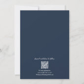 Save The Date Photo Marine Blue QR Code Mariage (Dos)