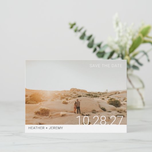 Save The Date Photo minimale (Debout devant)