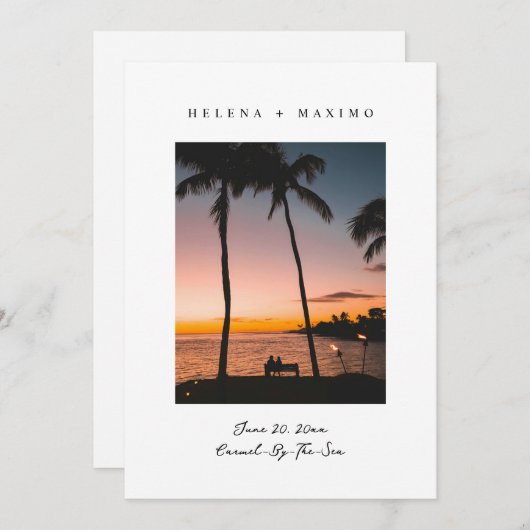 Save The Date Photo minimale classique (Devant / Derrière)