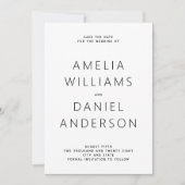 Save The Date Photo minimale moderne (Devant)