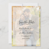 Save The Date Photo Minimale Noir Blanc Mariage Enregistrer La D (Devant)