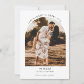 Save The Date Photo minimaliste Arch Mariage moderne (Devant)