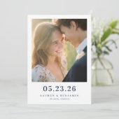 Save The Date Photo Minimaliste Chaud (Debout devant)
