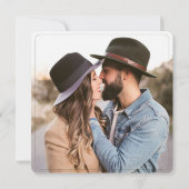 Save The Date Photo minimaliste du Mariage Boho (Dos)