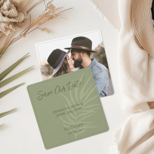 Save The Date Photo minimaliste du Mariage Boho