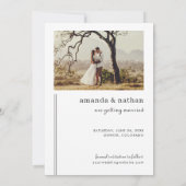 Save The Date Photo minimaliste moderne (Dos)