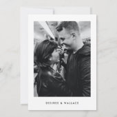 Save The Date Photo minimaliste moderne (Dos)