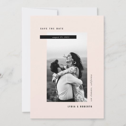 Save The Date Photo minimaliste moderne (Devant)