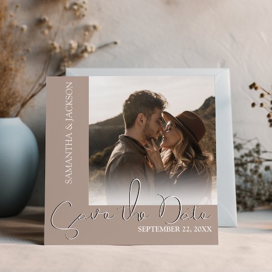 Save The Date Photo minimaliste moderne |