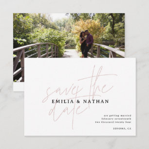 Save The Date Photo Minimaliste Moderne Enregistrer La Date