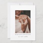 Save The Date Photo minimaliste moderne Mariage (Dos)