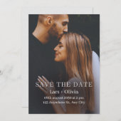 Save The Date Photo Minimaliste Noir Et Blanc (Devant / Derrière)