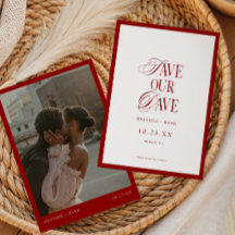 Photo minimaliste officielle du Mariage rouge