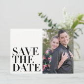 Save The Date Photo minimaliste simple et moderne (Debout devant)