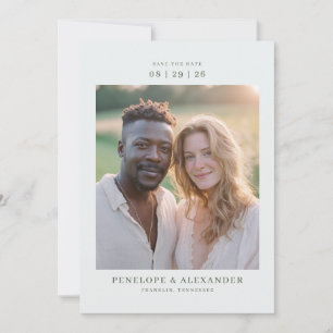 Save The Date Photo minimaliste terreux chaud