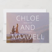 Save The Date Photo Modern Bold Names Enregistrer la date (Devant)