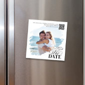 Save the Date Photo Modern Wedding Magnetic