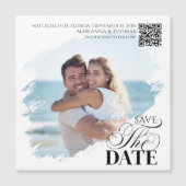 Save the Date Photo Modern Wedding Magnetic (Voorkant)